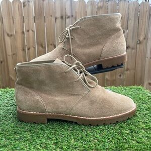 Tory Burch Westbury Women's 10M Chukka Booties Tan Suede Leather Laced‎ 31158212